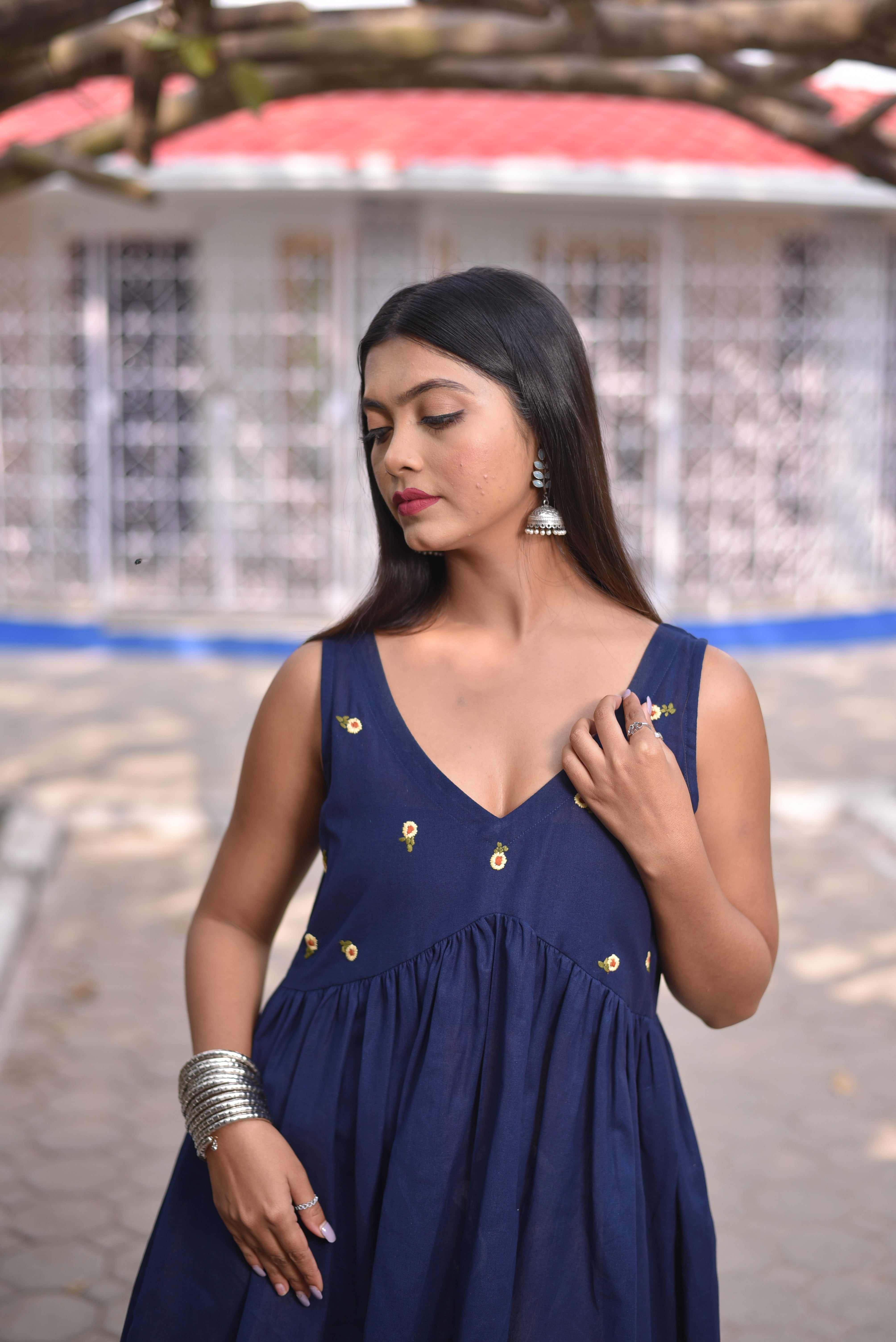 Hand Embroidered Blue Tunics