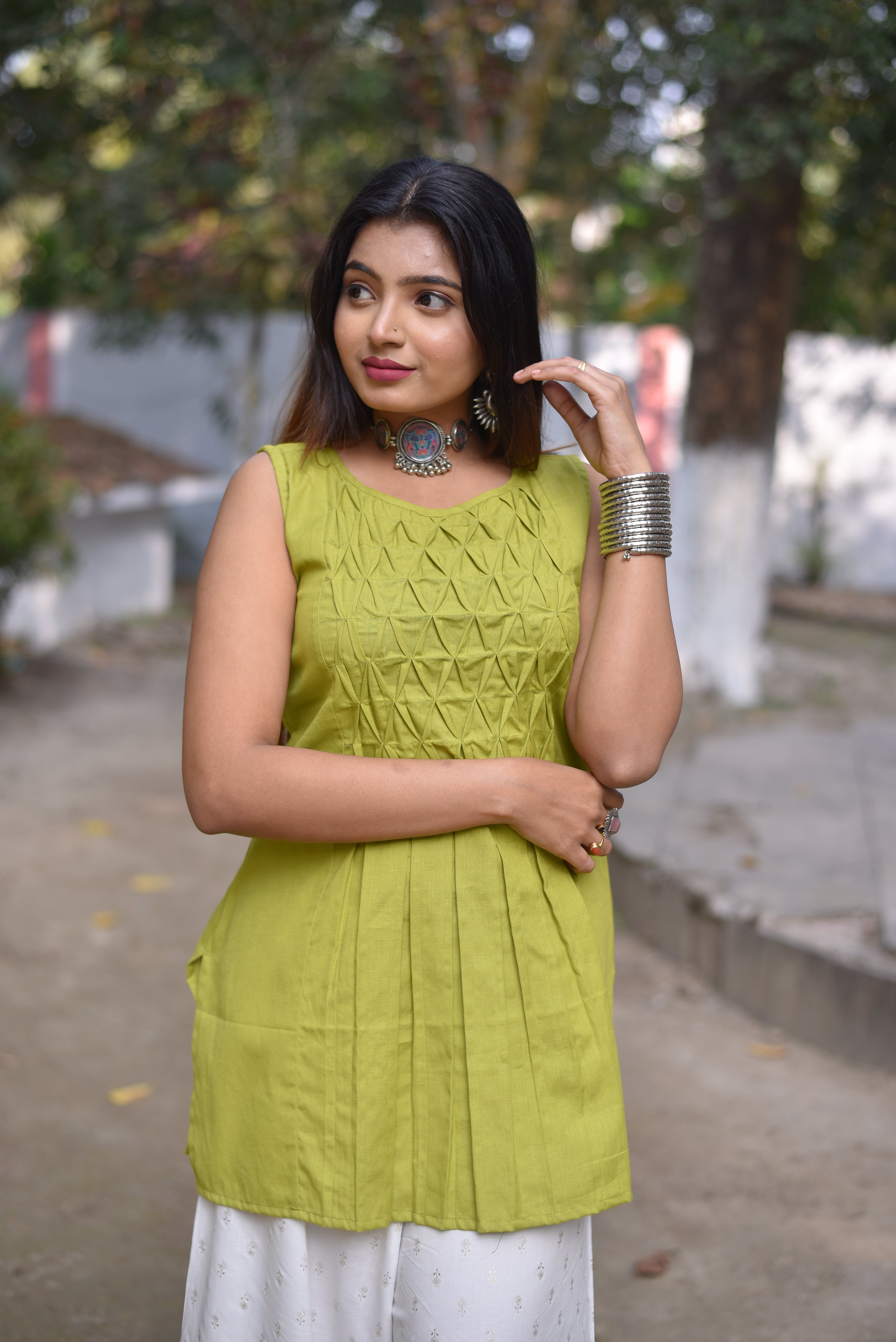 Hand Crafted Green Tunics