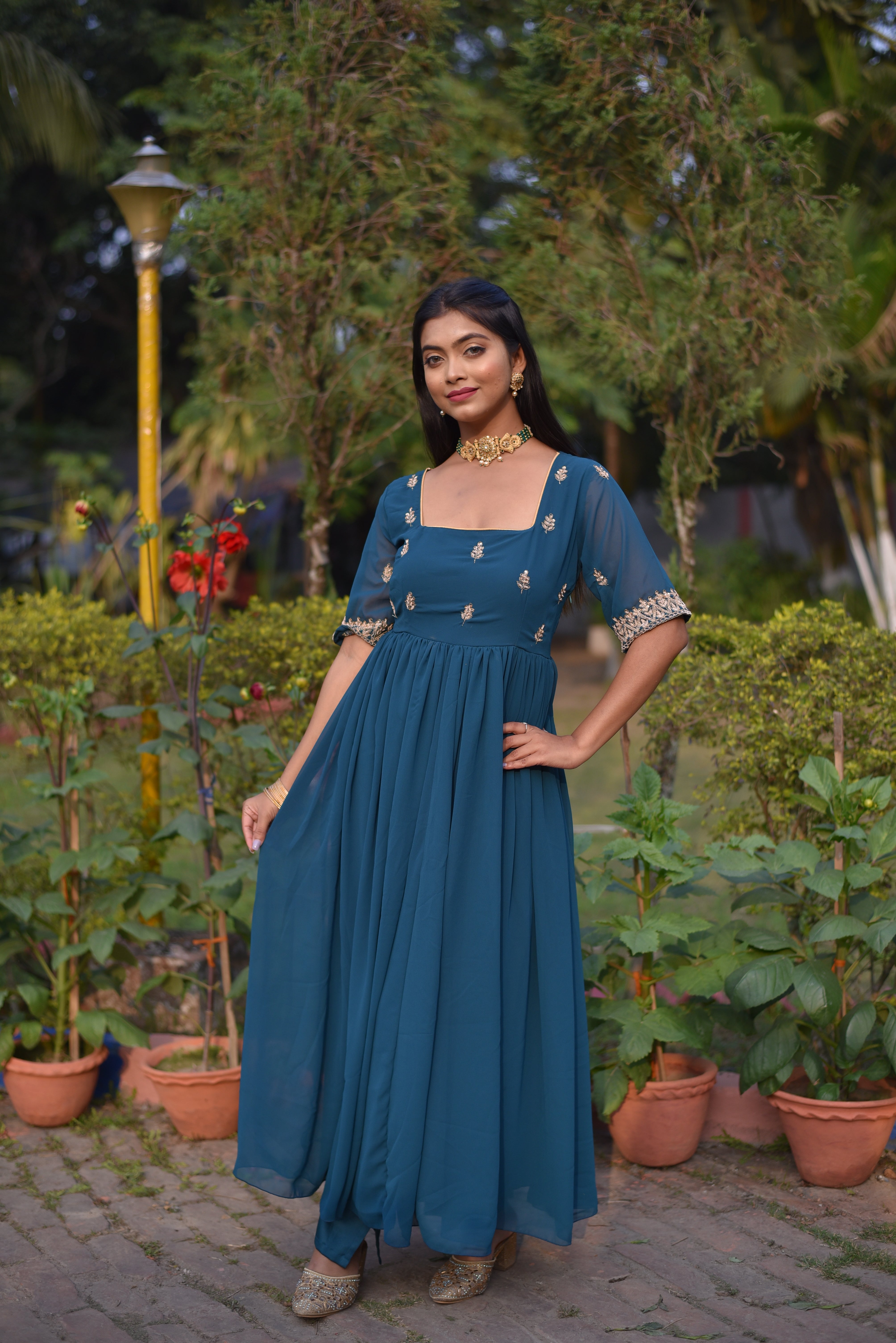 Zardosi Work Anarkali Suit Sets