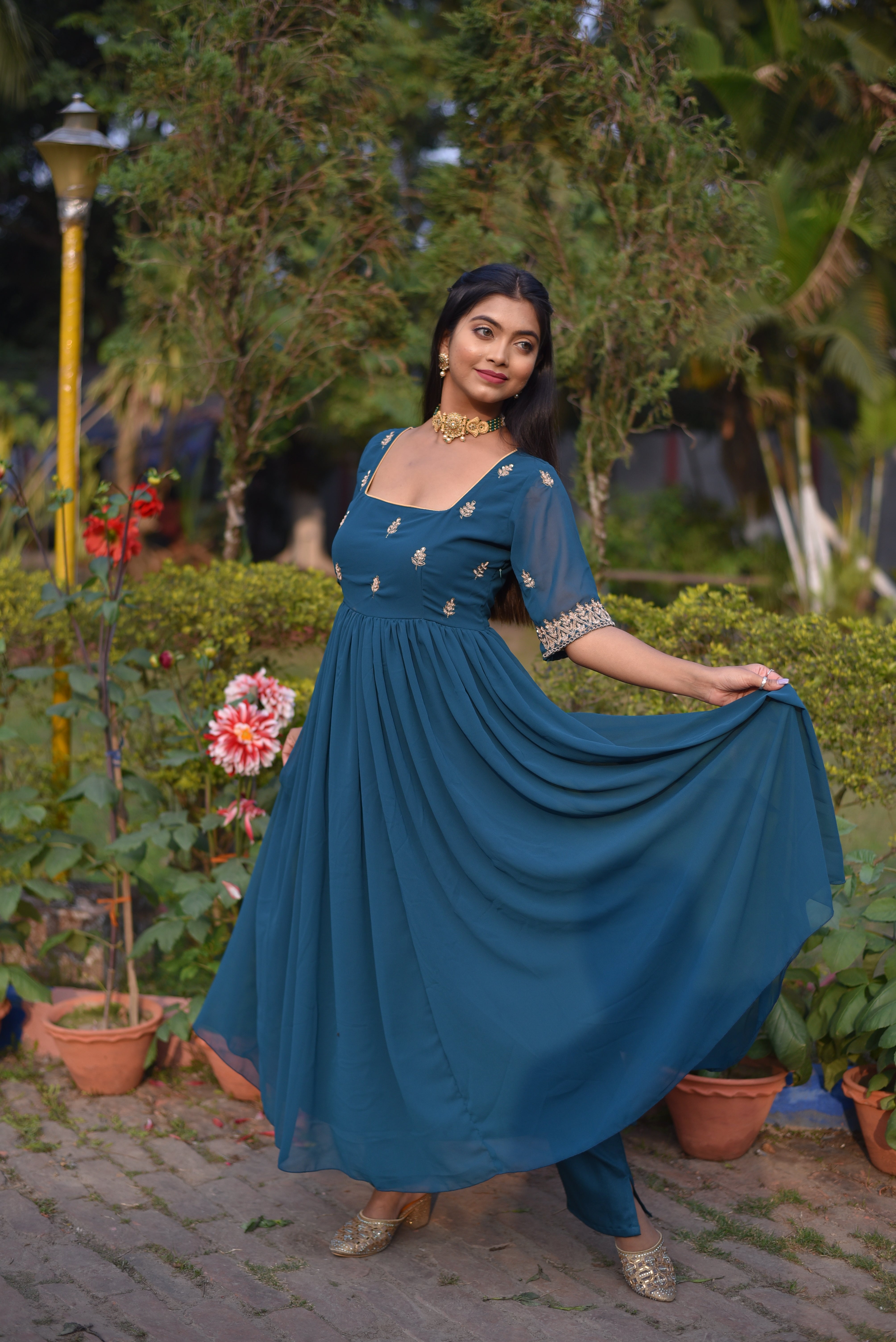 Zardosi Work Anarkali Suit Sets