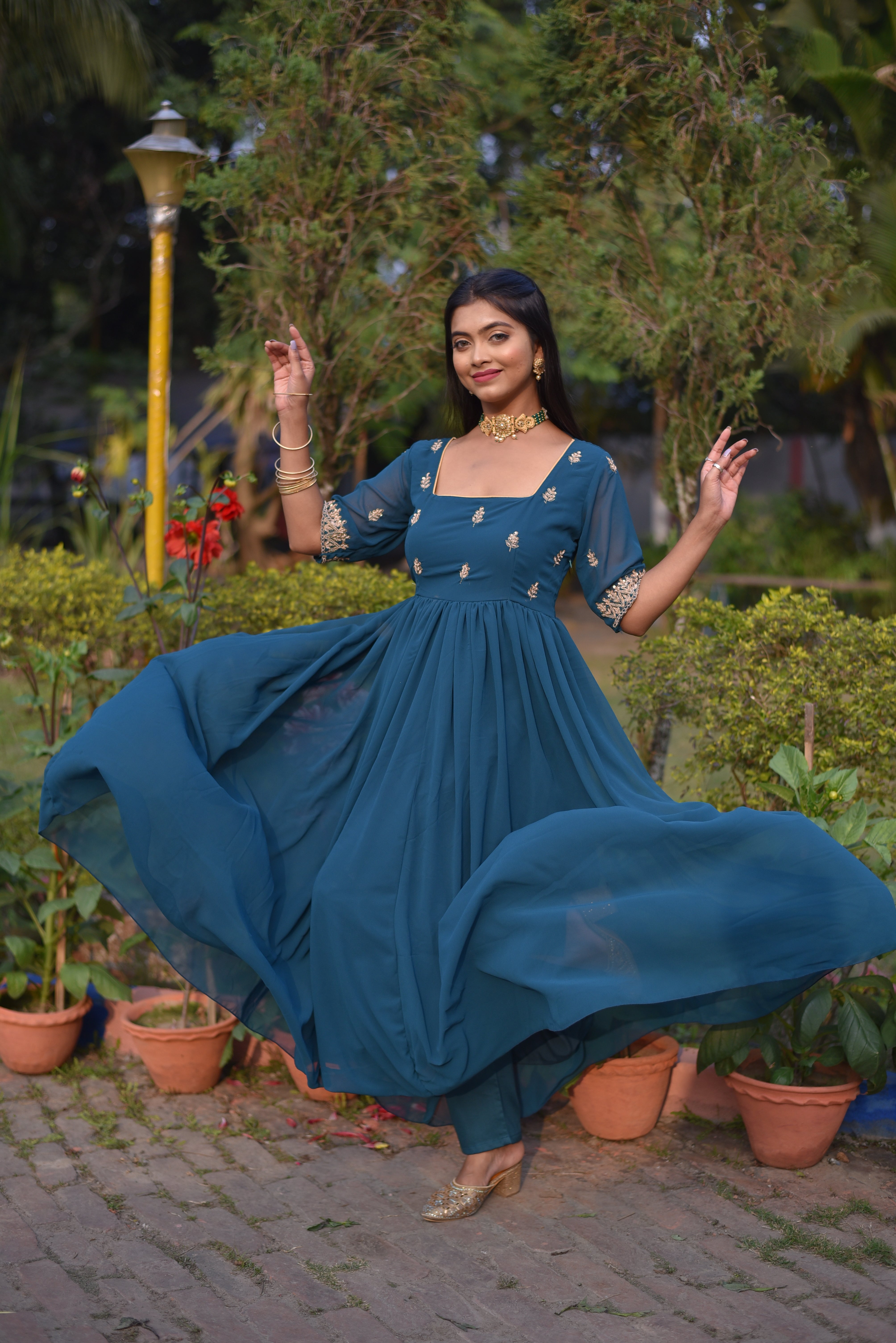 Zardosi Work Anarkali Suit Sets