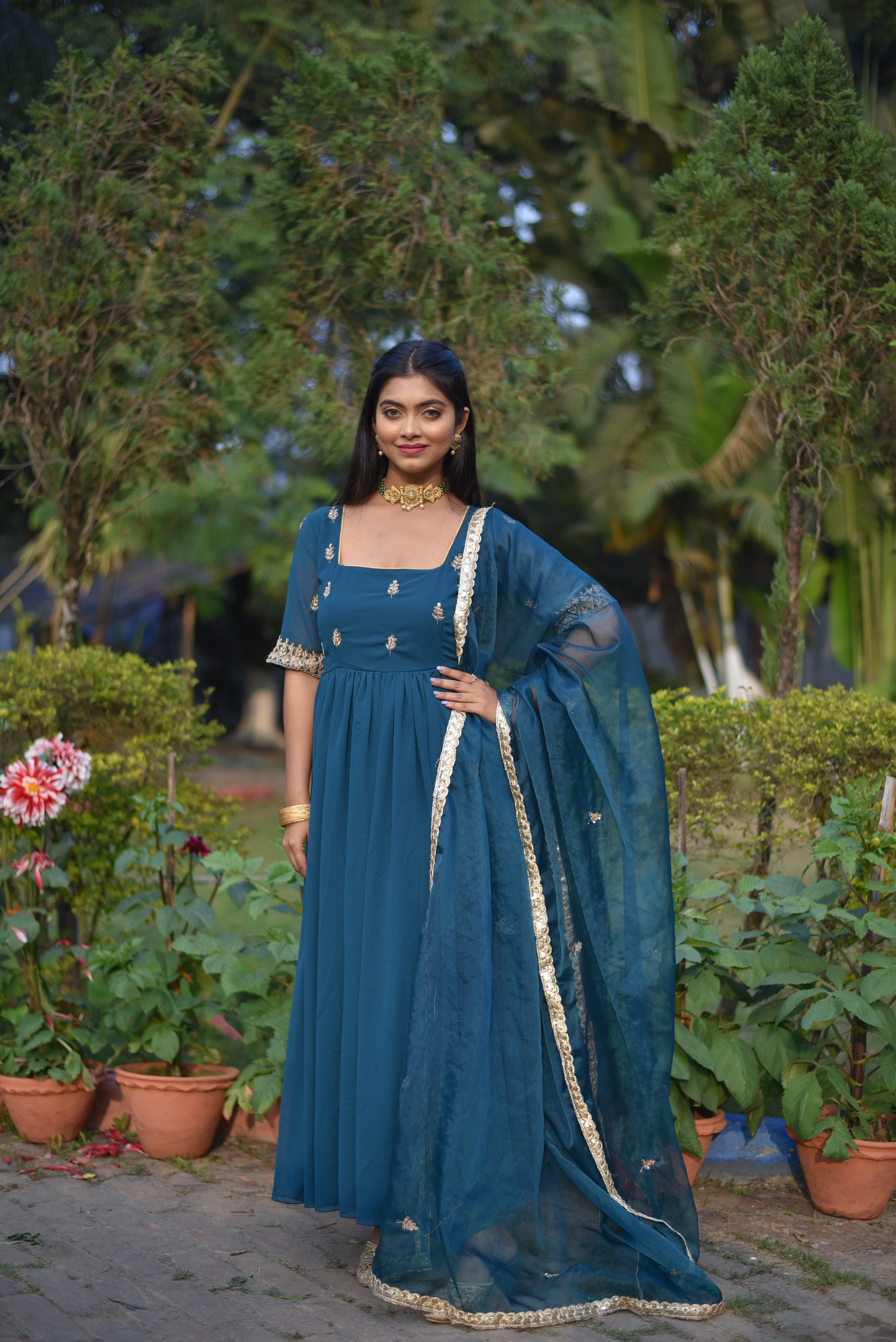 Zardosi Work Anarkali Suit Sets