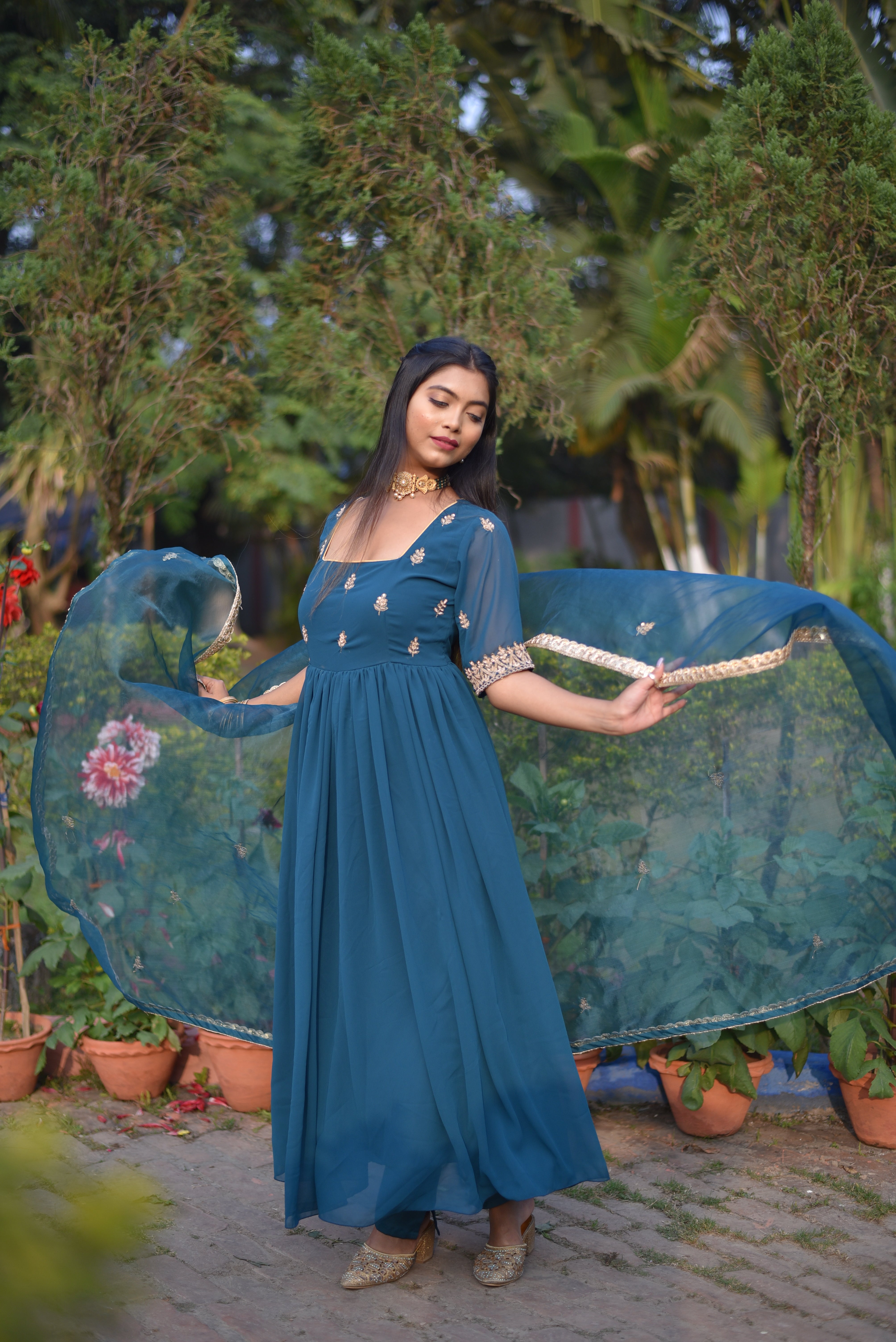 Zardosi Work Anarkali Suit Sets