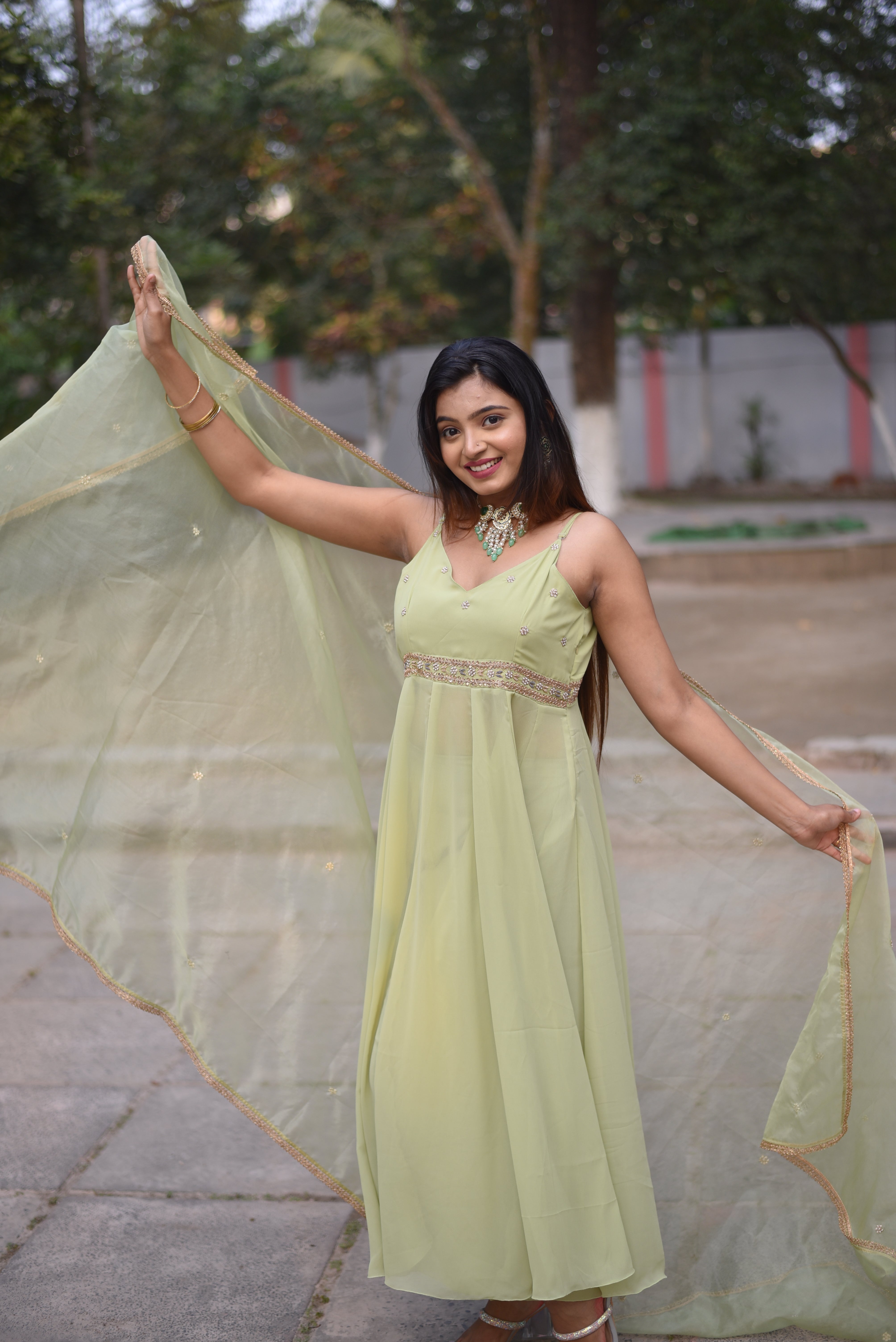 Zari Work Anarkali Suit Sets