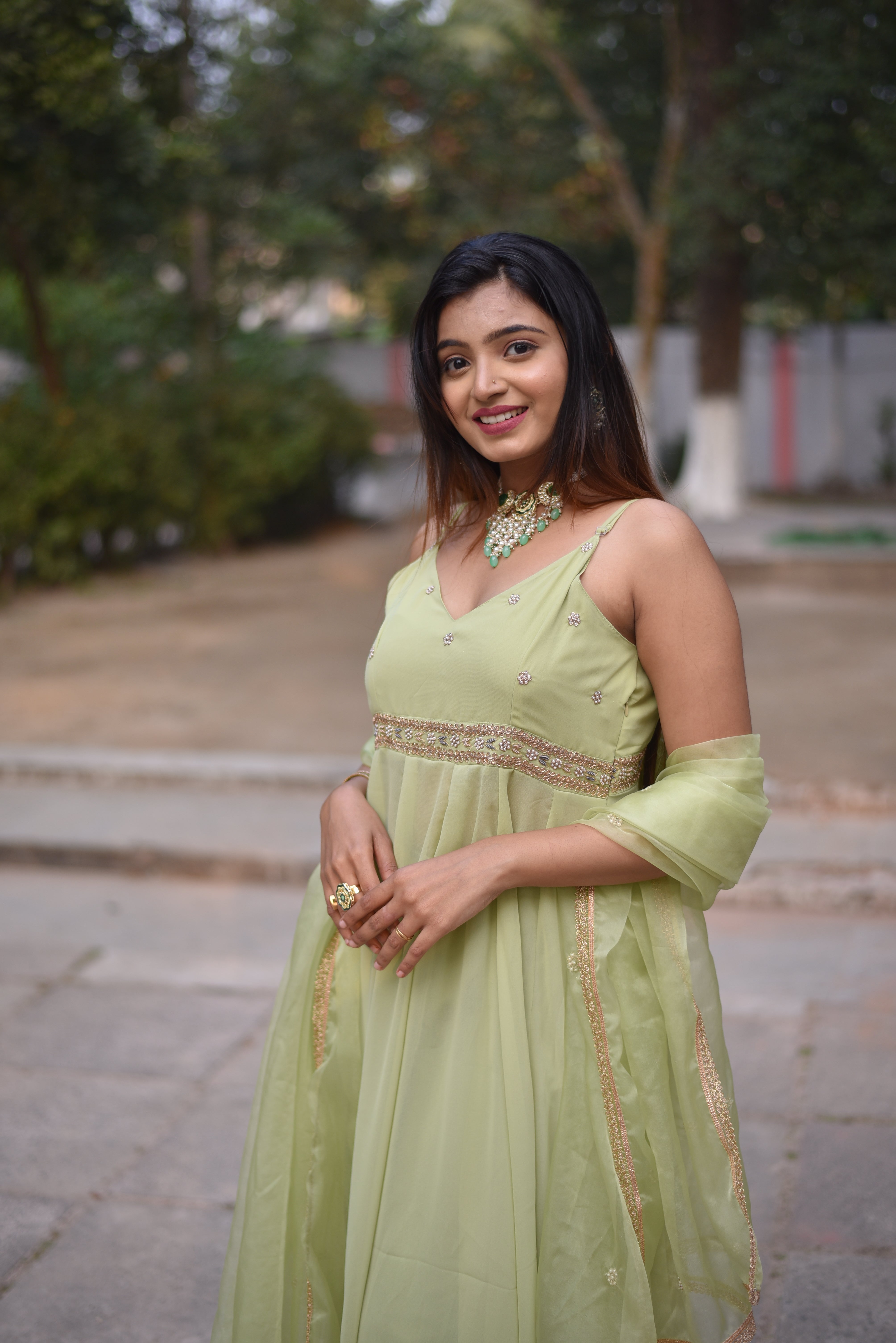 Zari Work Anarkali Suit Sets