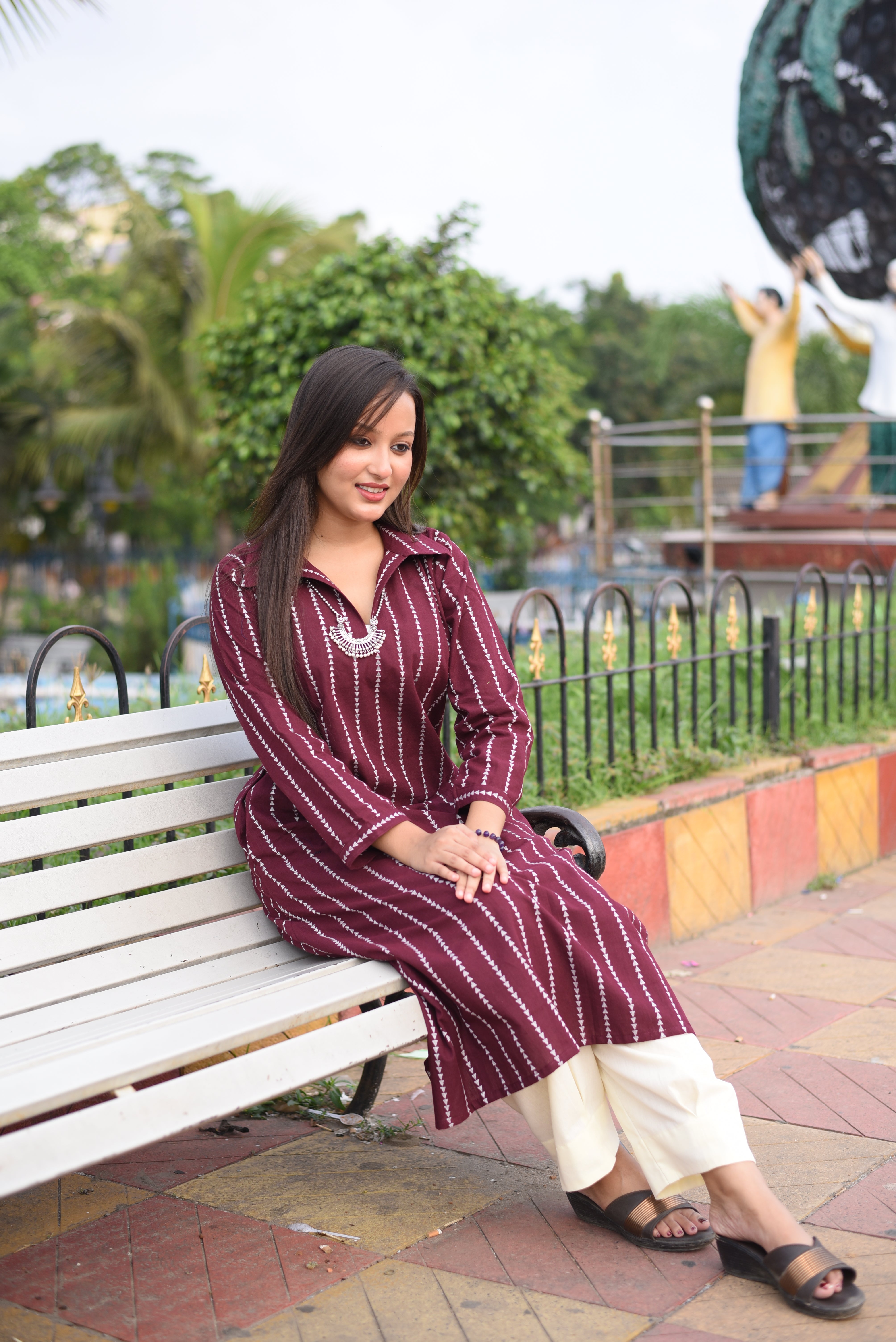 Chocolate Color Cotton Kurta
