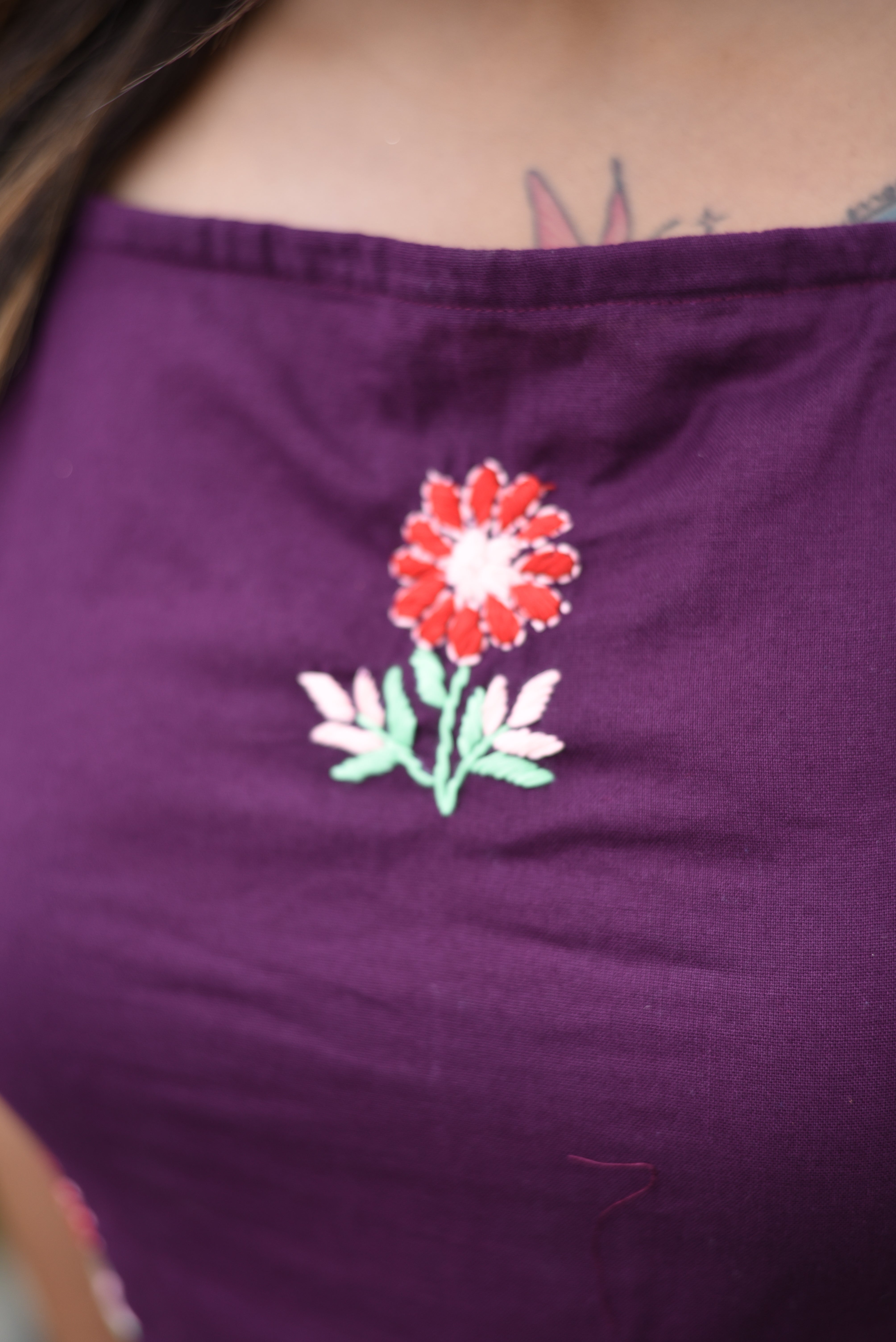 Plum Hand Embroidered Co-Ord Sets