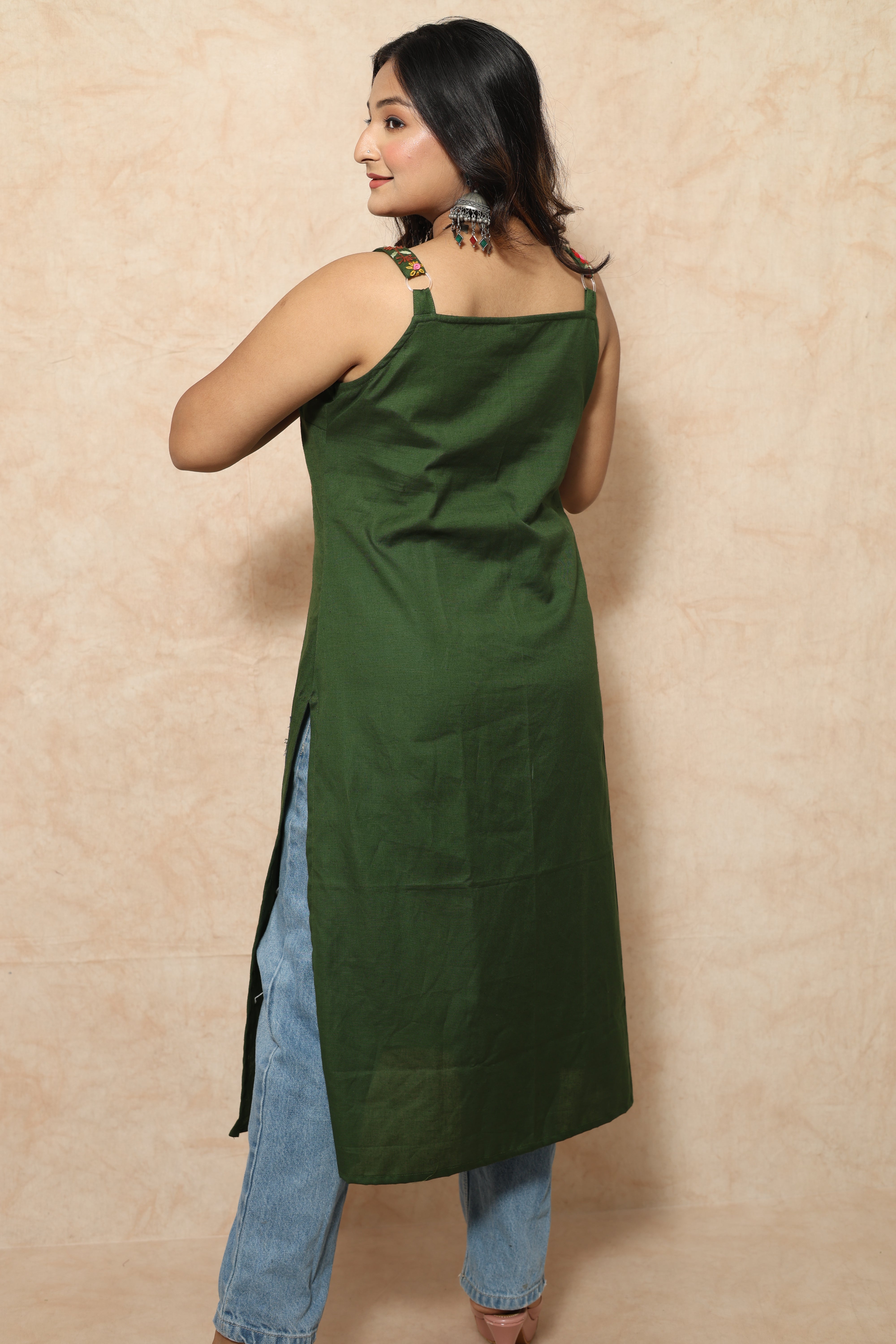 Best cotton kurtis green color 