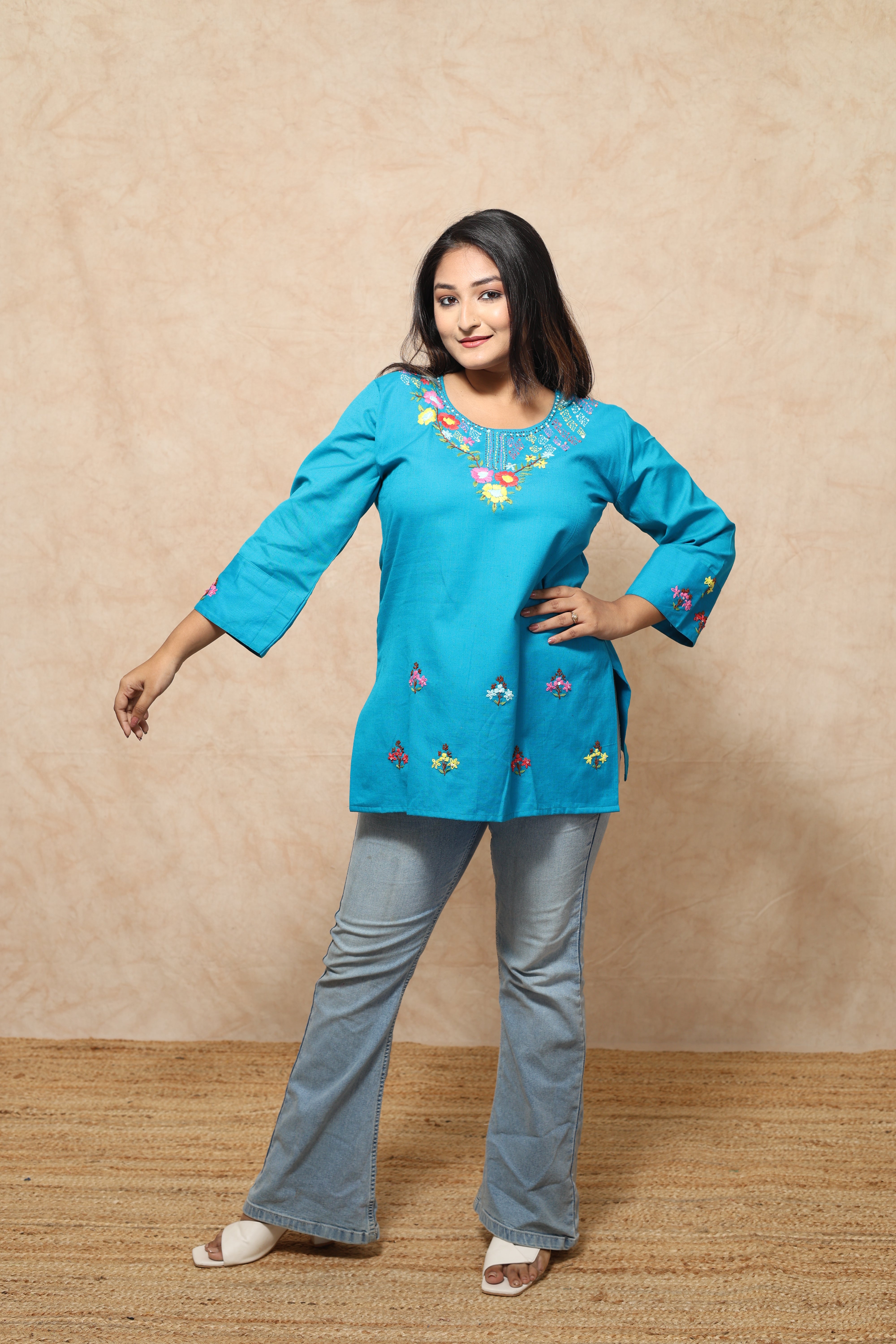 Handwork Cotton Short Women's Kurti