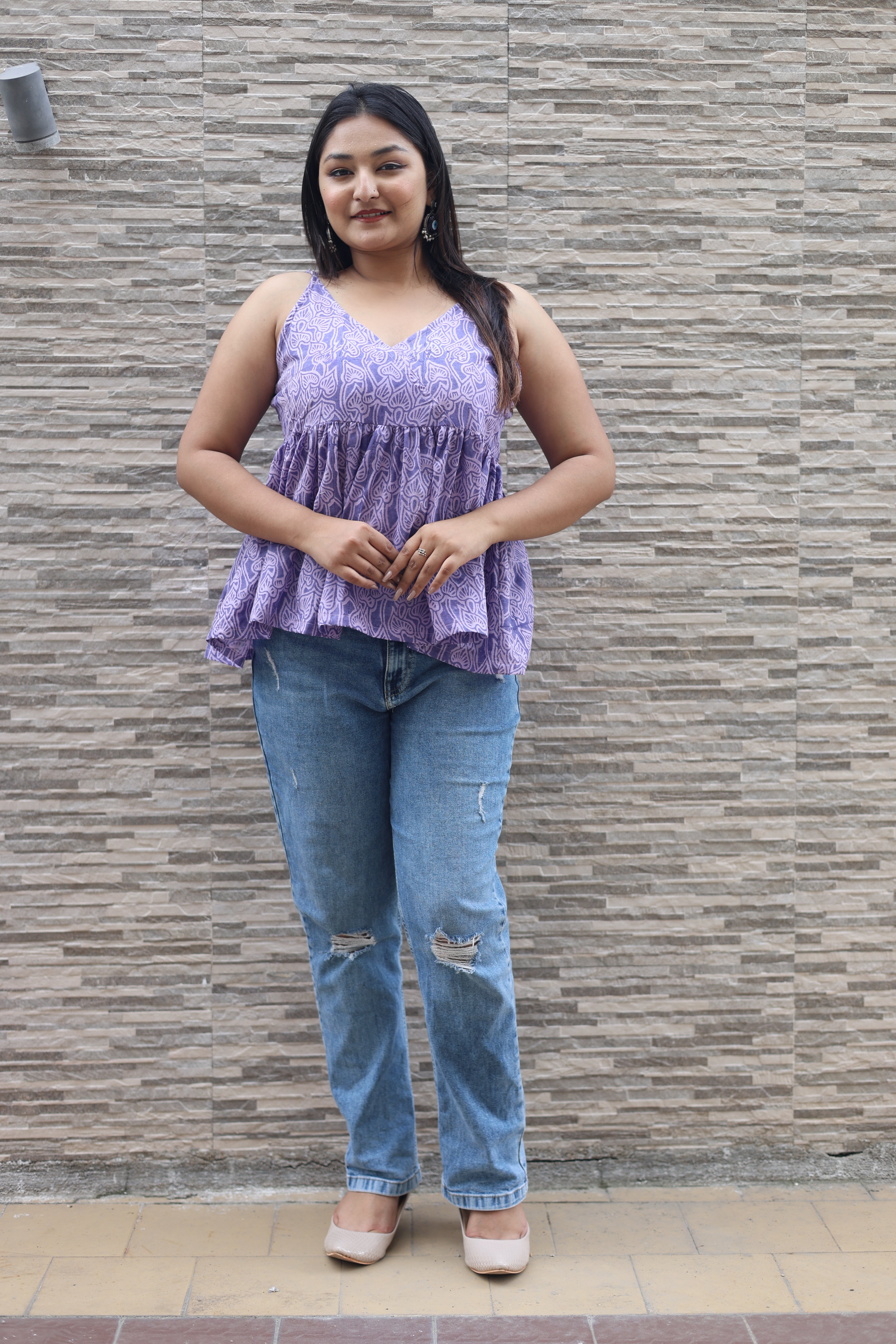 Lavender Hand Block top