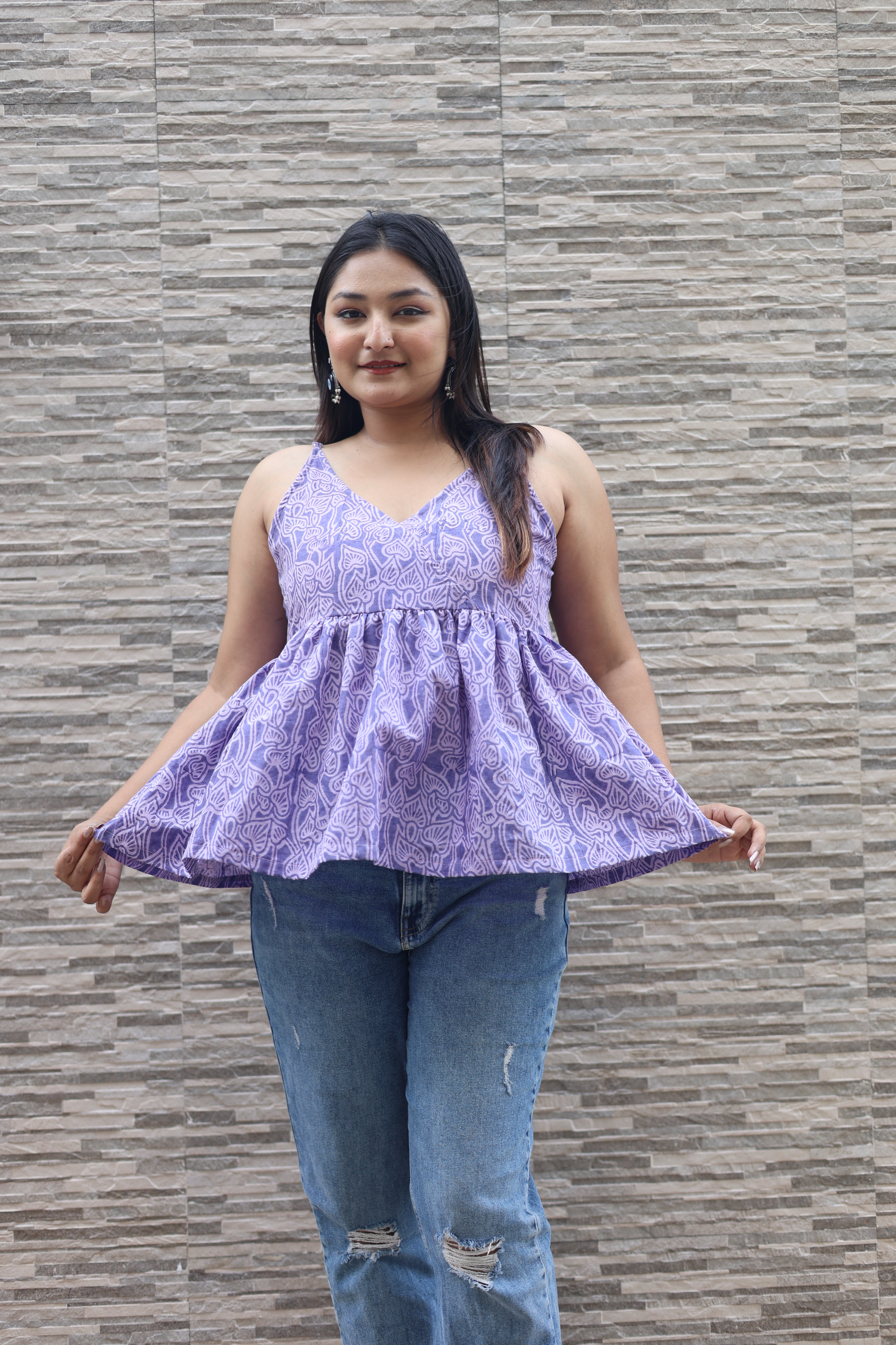 Lavender Hand Block top