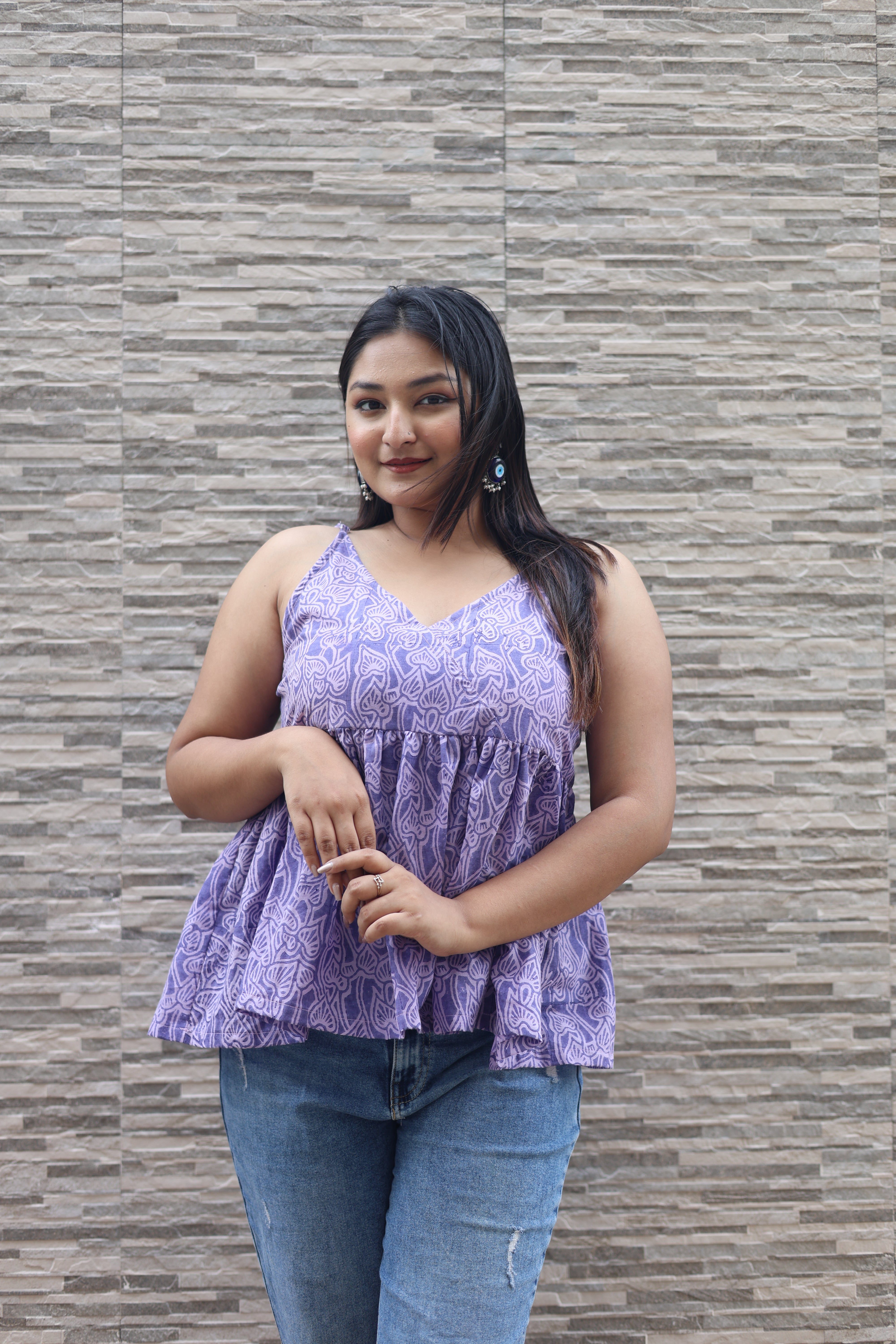 Lavender Hand Block top