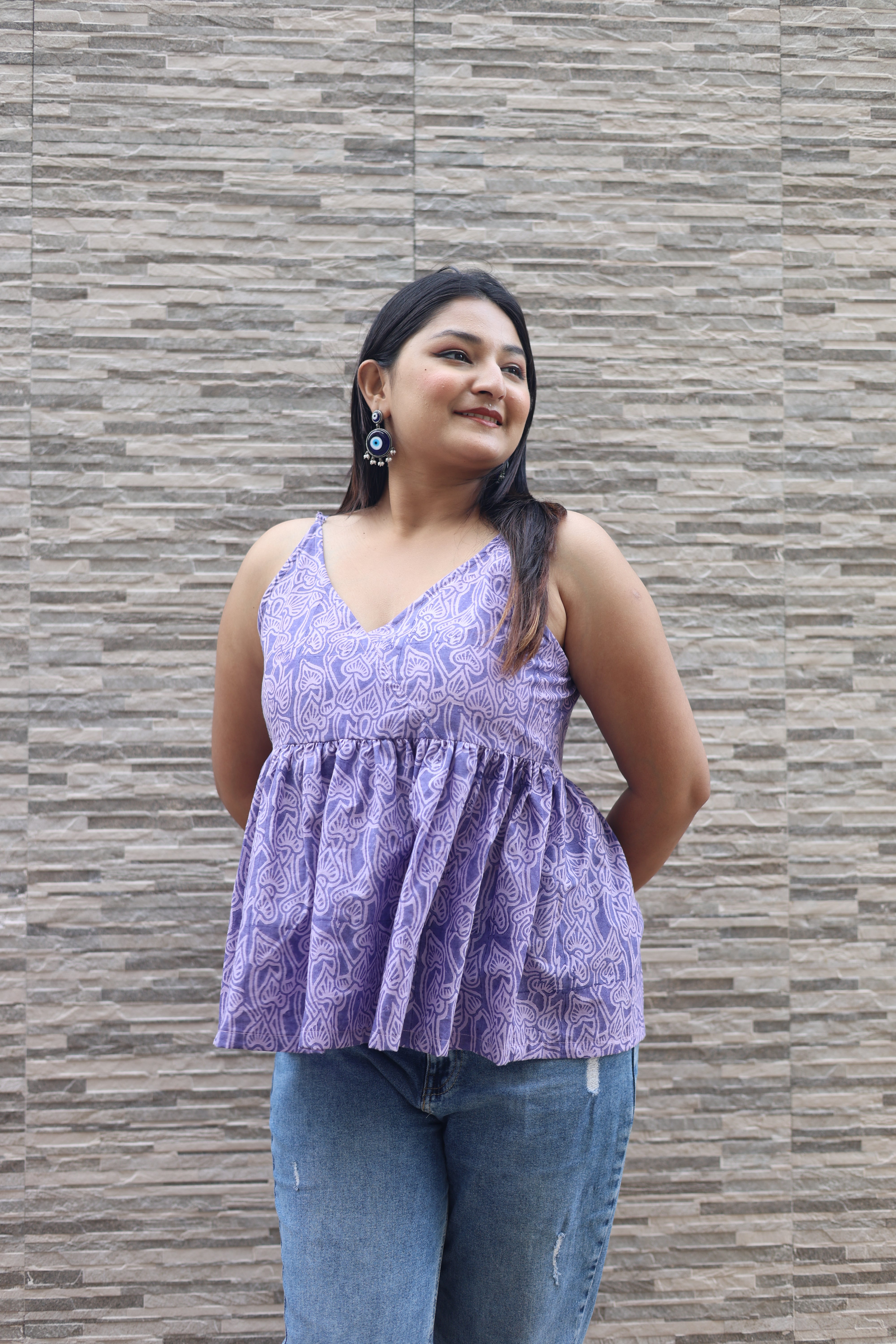 Lavender Hand Block top