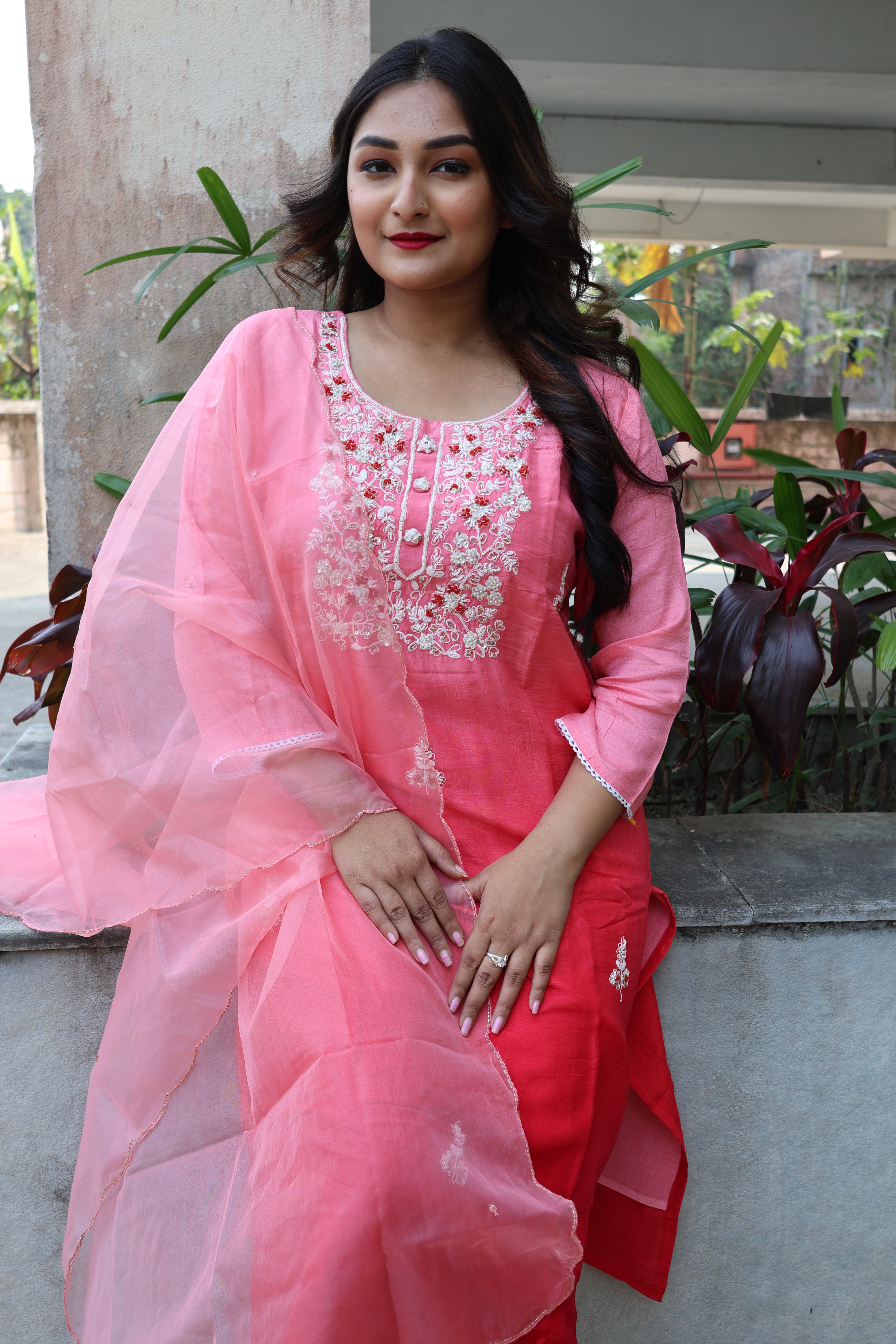 Hand Work Silk Suit Sets