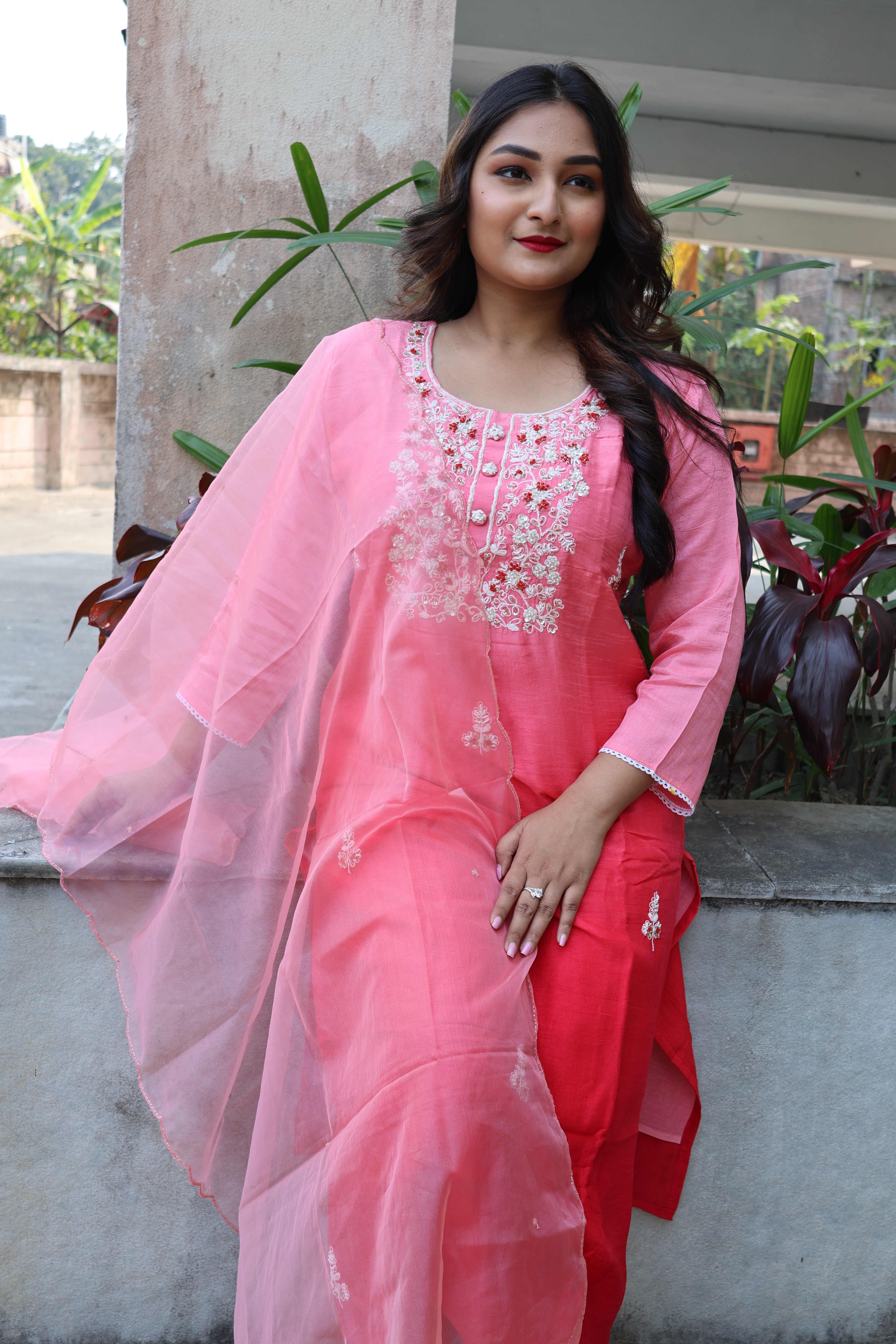 Hand Work Silk Suit Sets